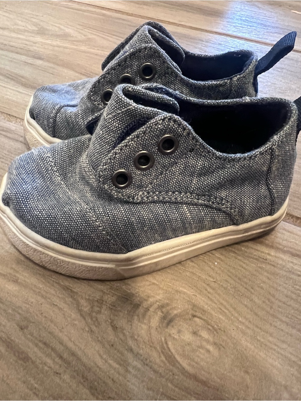 Toms Kids Slip-On Sneakers in Heather Blue